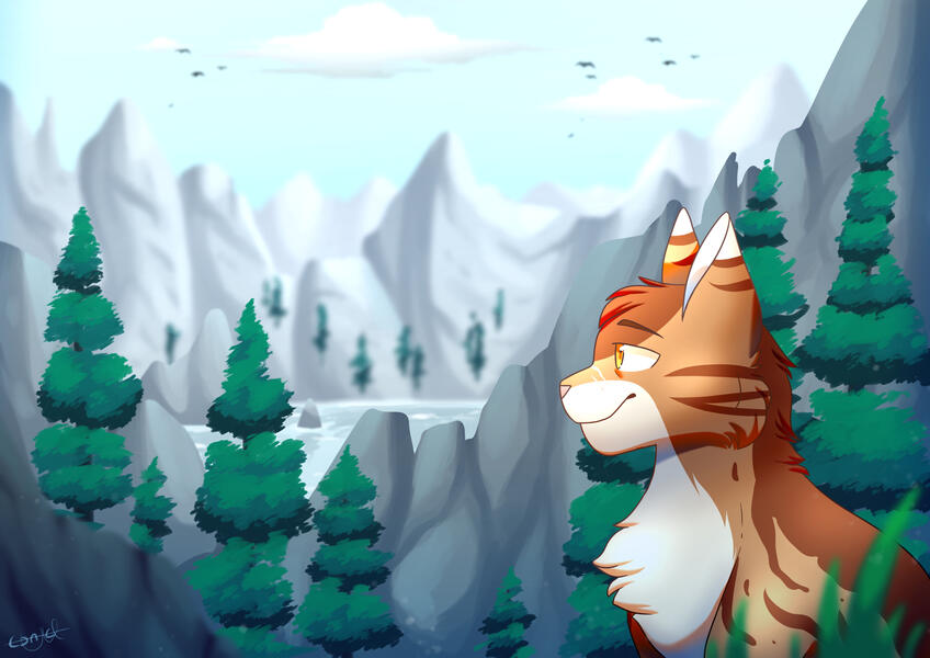 FlameEye looking at his territory